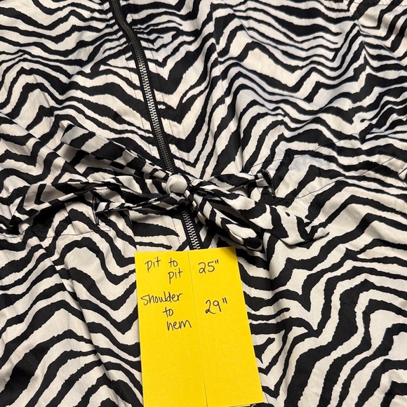 Dana Buchman Black and White Animal Zebra Print Jacket 3X - Picture 4 of 4